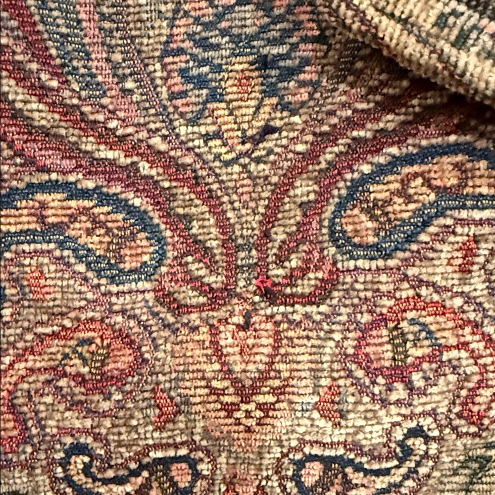 Vintage Tapestry Jacket Paisley Floral Gobelin Button Front M - Picture 3 of 4